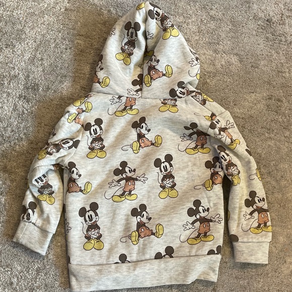 Disney Gray Mickey Mouse Sherpa-Lined Kids Hoodie - Picture 2 of 3